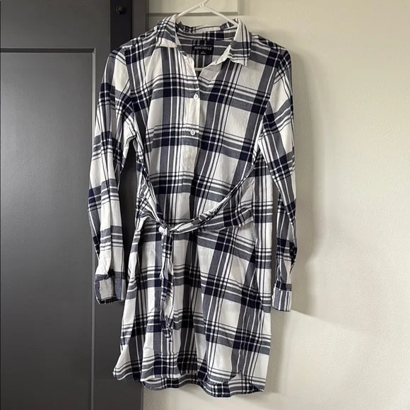 J. Crew Plaid Shirt Dress - Picture 1 of 5